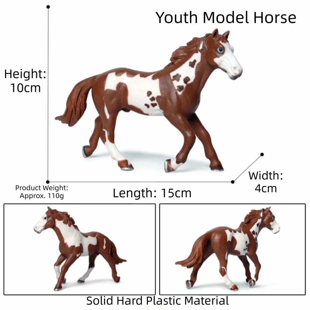 

New PVC Miniature Horse Hannover Appaloosa Animal Model Arabian Horse Quarter Horse Farm Animals Gift Collection