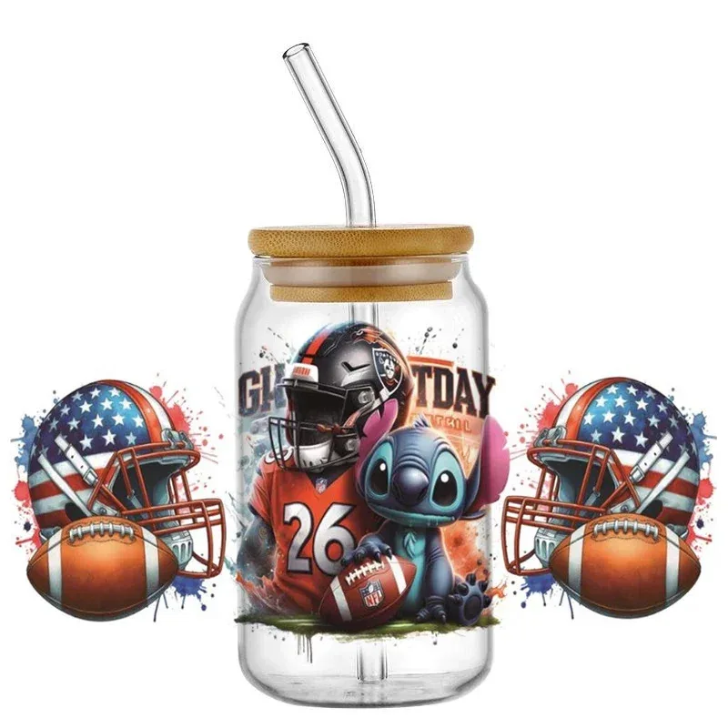 

3D Wrap Transfer Sticker For 16oz Libby Glass Design Cup Wraps Decal Waterproof Mug Scary Movie Nurse Pattern UV DTF Stickers
