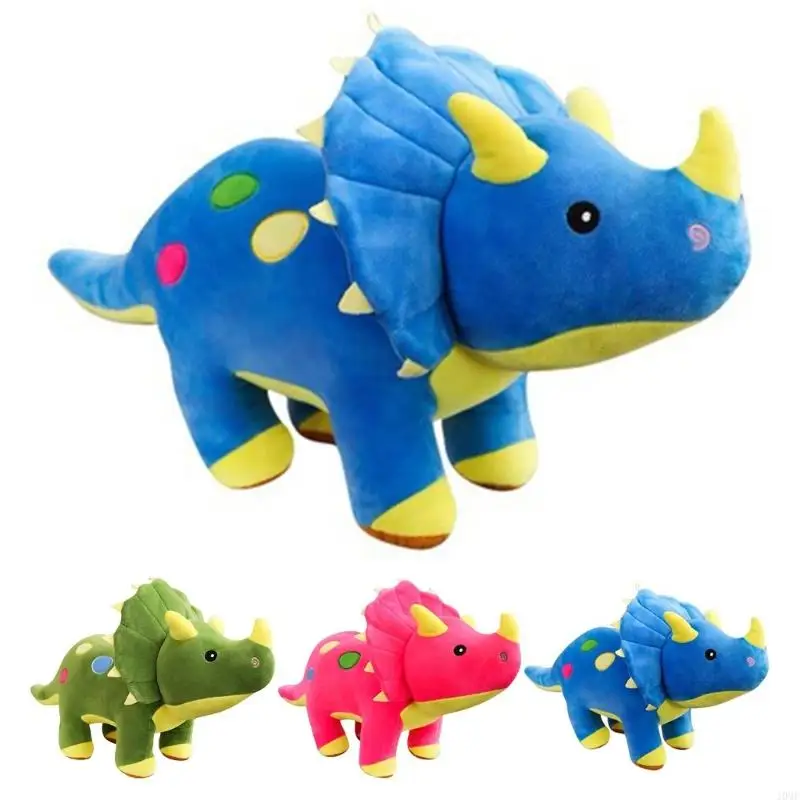 J0MF Sweet Plush Stuffed Animals Infant Appease Dinosaur Multi-color