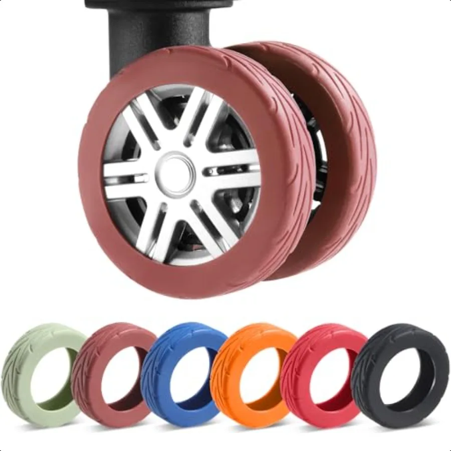 

8 Pcs Upgrade Lage Wheel Covers Carry On Lage Suitcases WearResistant AntiNoise Silicone Wheel Protective Covers for 22.4 Spinn