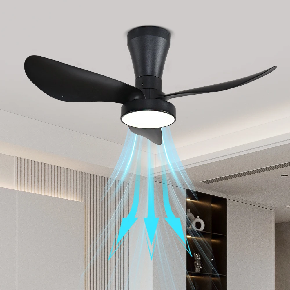 

3-стулный современный светодиодный потолочный светильник, небольшой вентилятор, двигатель постоянного тока, высокий объем воздуха, гостиная, спальня, столовая, затемнение с дистанционным управлением