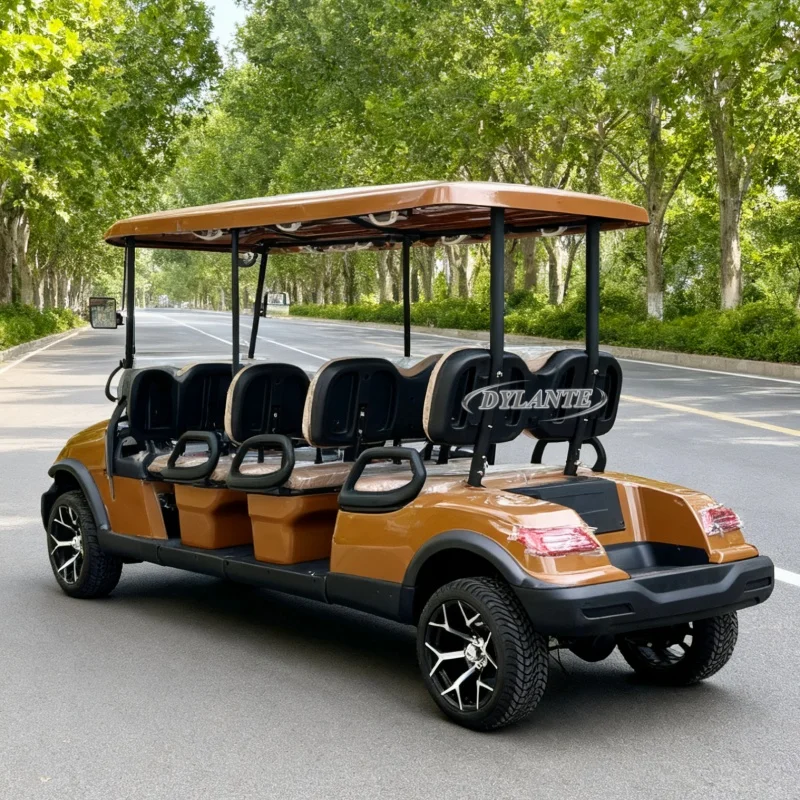 8 مقاعد عربة جولف مصنع 48 فولت على الطرق الوعرة عربة جولف الشارع القانوني الكبار جولف سكوتر لوحة طاقة شمسية الصيد رفع مركبة كهربية