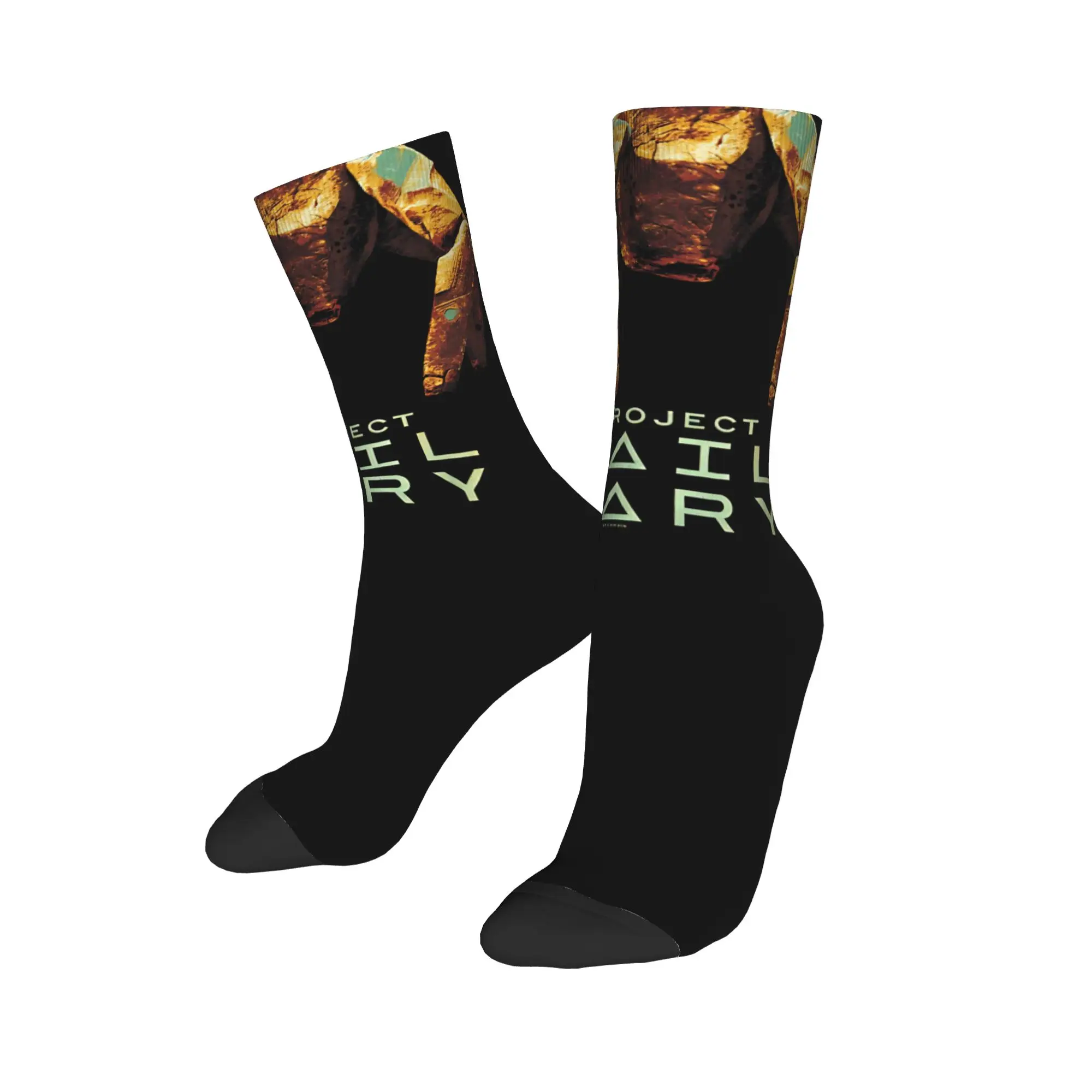 Crazy Design Project Hail Mary Amazing Sports Socks  Polyester Middle Tube Socks for Unisex Non-slip