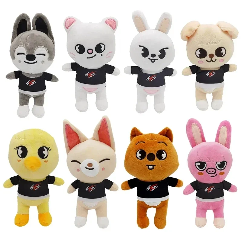 8pcs/set Plush ToySkzoo 20cm  Kawaii Stray Kid cute Plush Cartoon Stuffed Animal Doll Kawaii Companion for Kids Adults Fans Gift