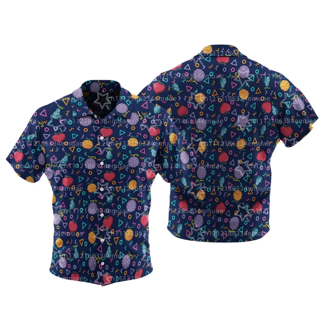 2026 One Piece Devil Fruit Types Short Sleeve Shirt Summer Sports Dry Quickly Men's Camp Shirt Children's Clothing Tee Y2k Woman