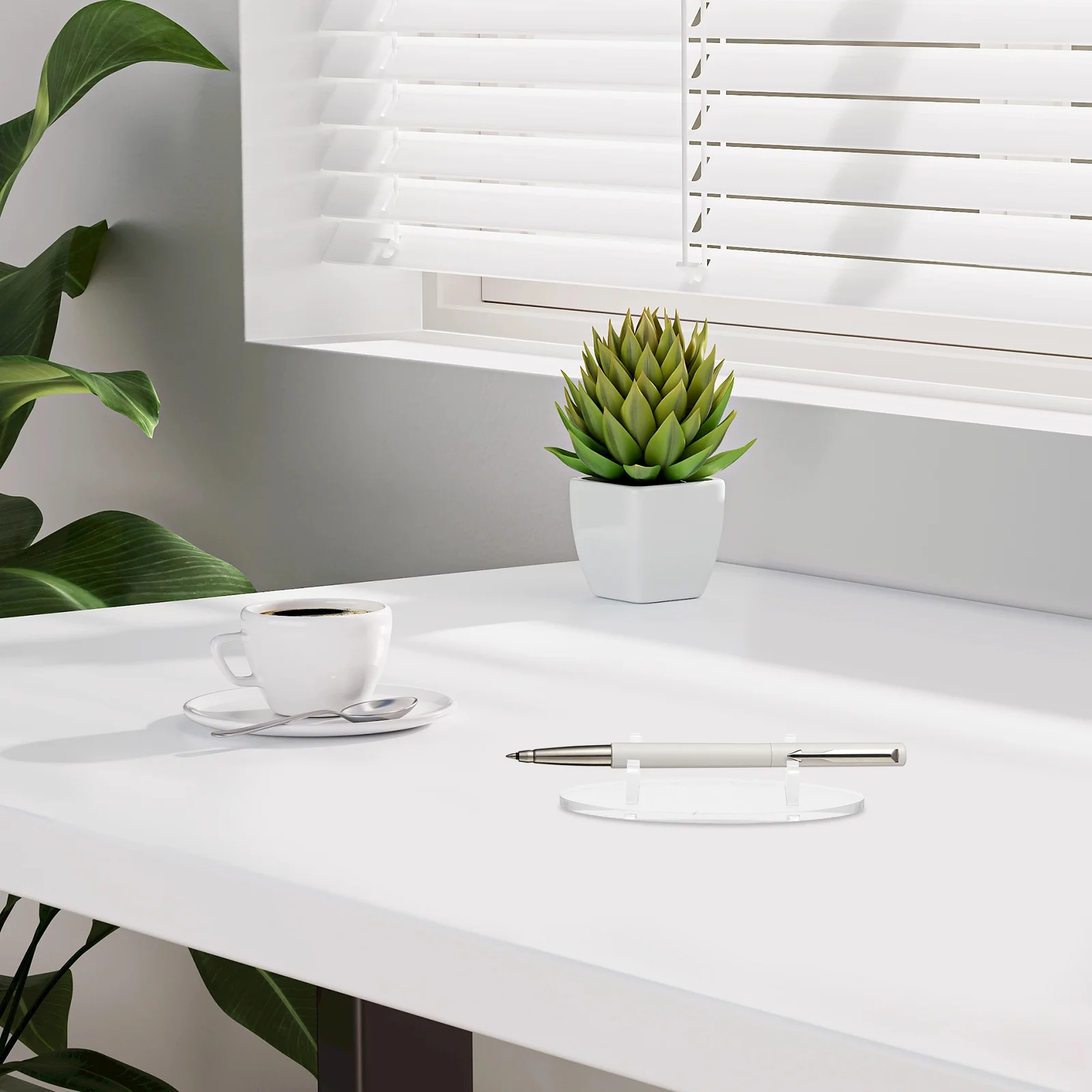 3Pcs Transparent Stift Display Stand Acryl Make-Up Pinsel Halter Multifunktionale Desktop-Organizer für Schule Büro Shop Bleistift