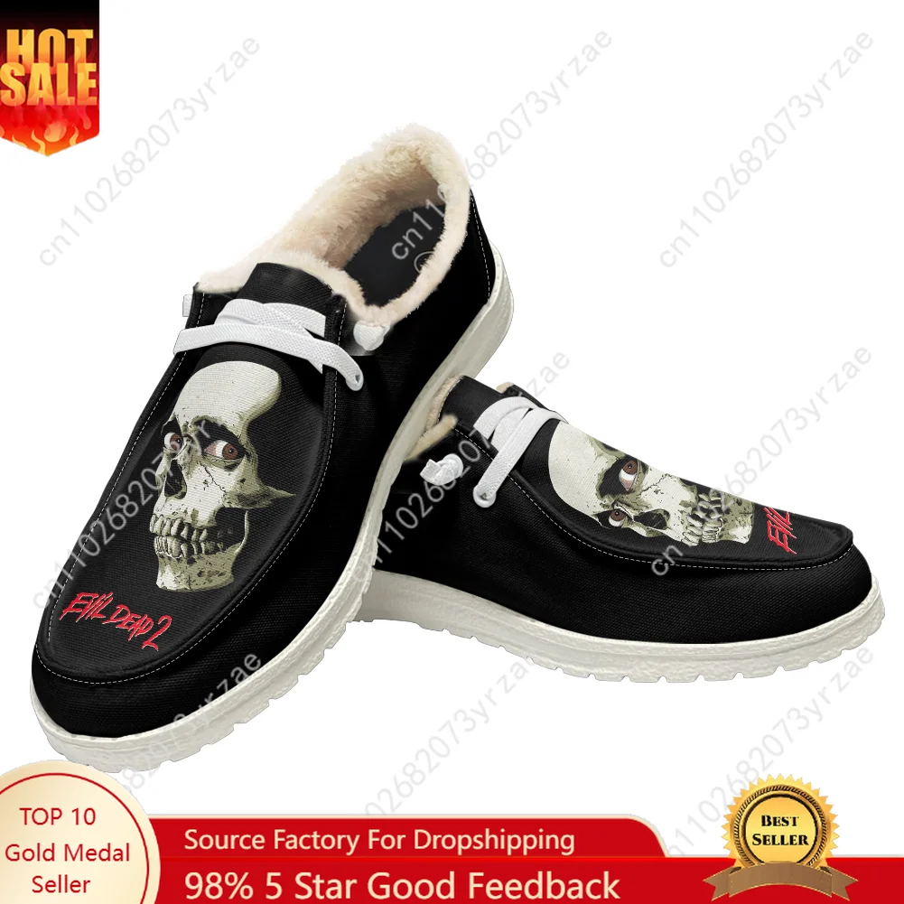 

Evil Dead II Plush Flat Shoe Men Women Teenager Warm Shoe Indoor Outdoor High Quality Fashion Lightweight Shoes Custom Footwear