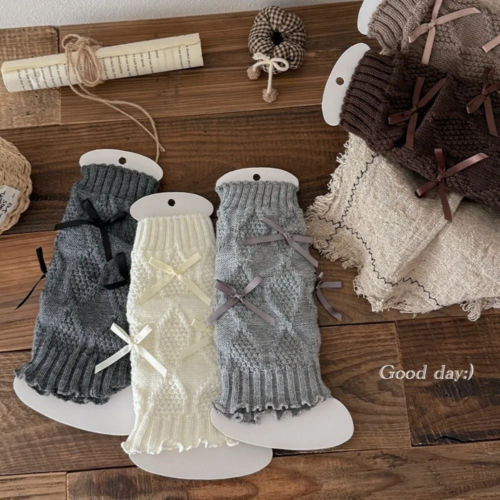 

New Solid Color Leg Warmers Thickened Lolita Middle Tube Socks Harajuku Knitted Pile Sock