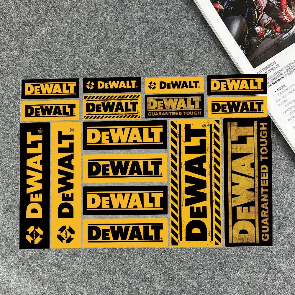 For DEWALT Stickers Moto Sticker Auto Body Bumper Windows Motorcycle Laptop Walls Vinyl Decal Car Tuning Accessories