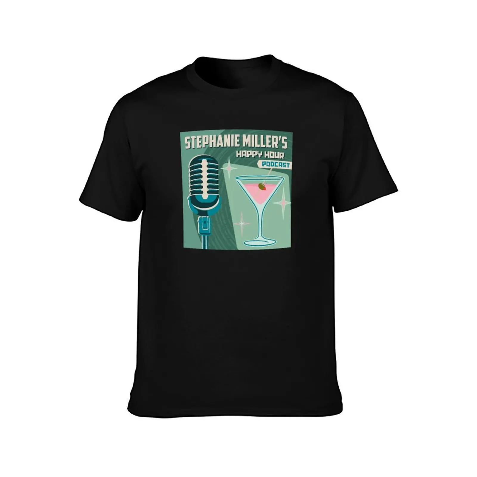 Stephanie Miller's Happy Hour Podcast T-Shirt Casual Pattern Print Tee Shirt