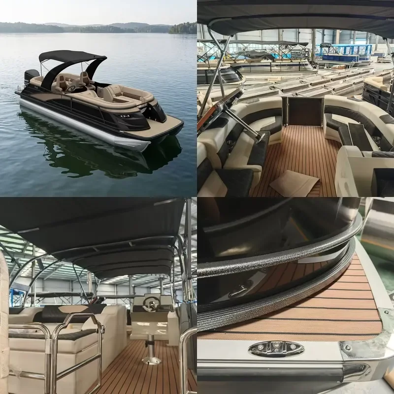 Mini Luxury Aluminum Floating Yacht 3-6m Small Boat with Outboard Motor Optional Trailer for Sports Fishing