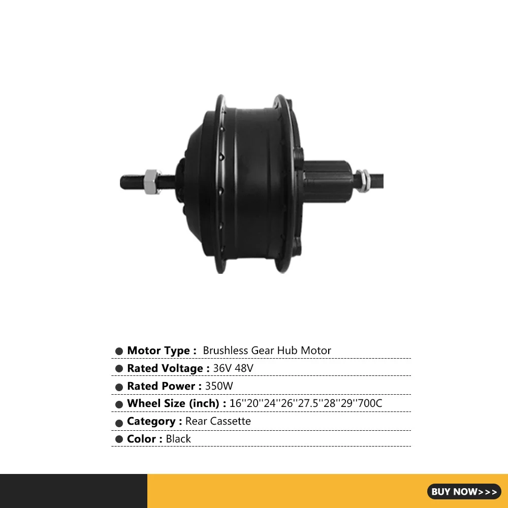 36V/48V 350W MXUS Electric Bicycle Motor Mountain Bike Rear Drive Cassette Retrofit Electric Power Bike Single Motor