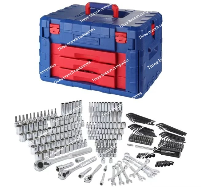 Mechanics Tool Set, Universal Professional Tool Kit with Heavy Duty Case Box