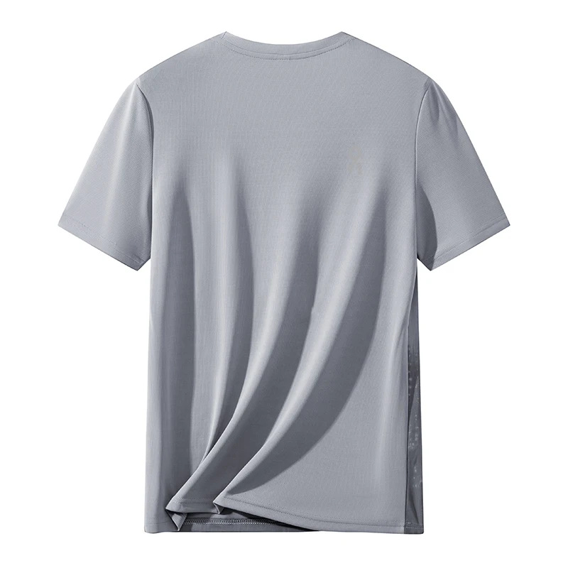 Męska koszulka sportowa z krótkim rękawem, szybkoschnąca, oddychająca, odprowadzająca wilgoć, idealna do wędrówek, sportów outdoorowych, fitnessu, biegania, Hanfu.