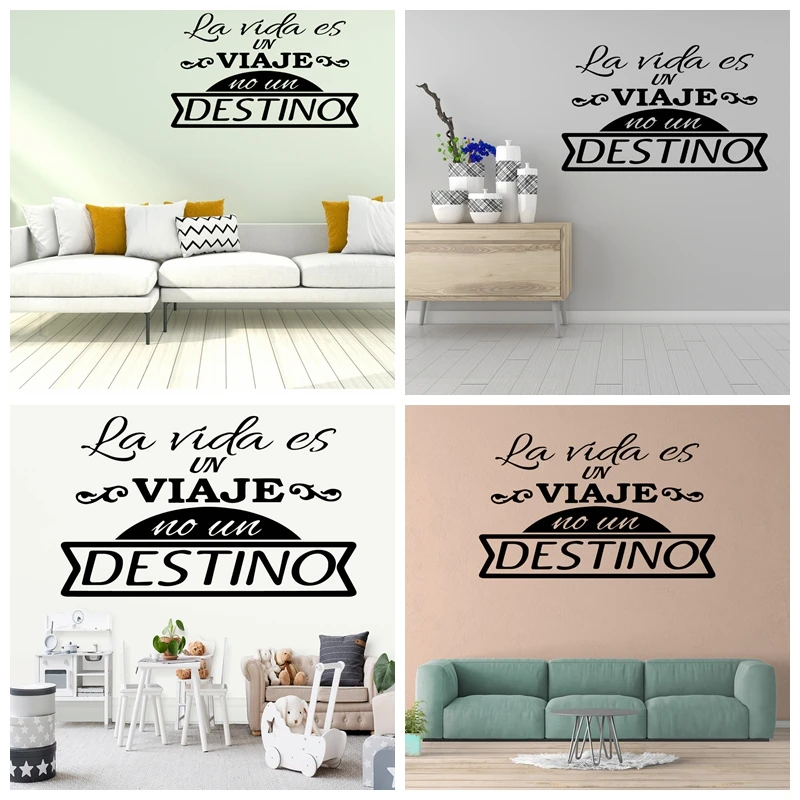 1 pc important Spanish word Wallsticker vinyl wallpaper Home Decoration Accessories For Bedroom Decoration Art Decor Wallpaper