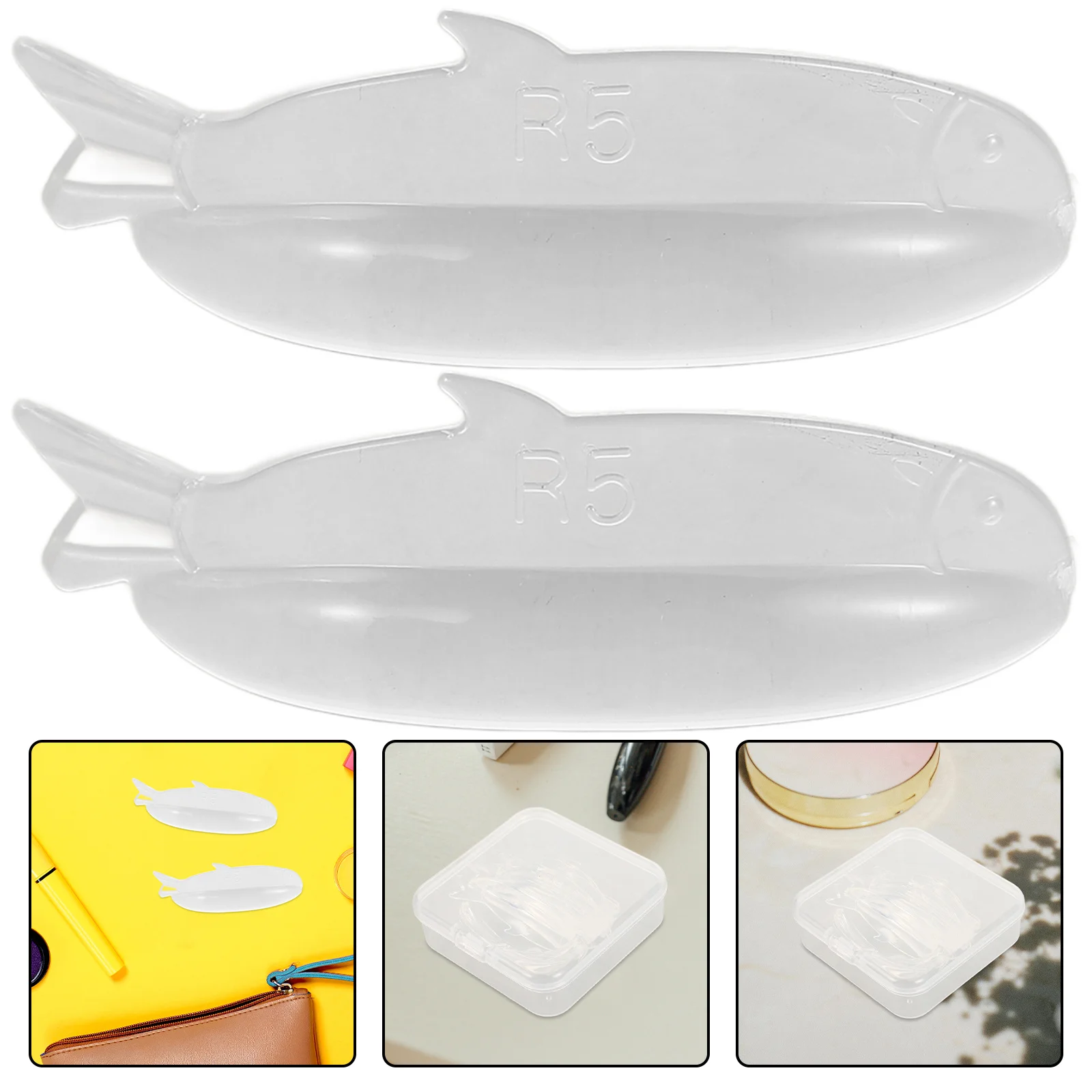 

5Pairs Silicone Lash Lift Pads Fish-Shaped Self-Adhesive Eye Shields for Natural Eyelash Curling Permanent Mascara Tool Guard