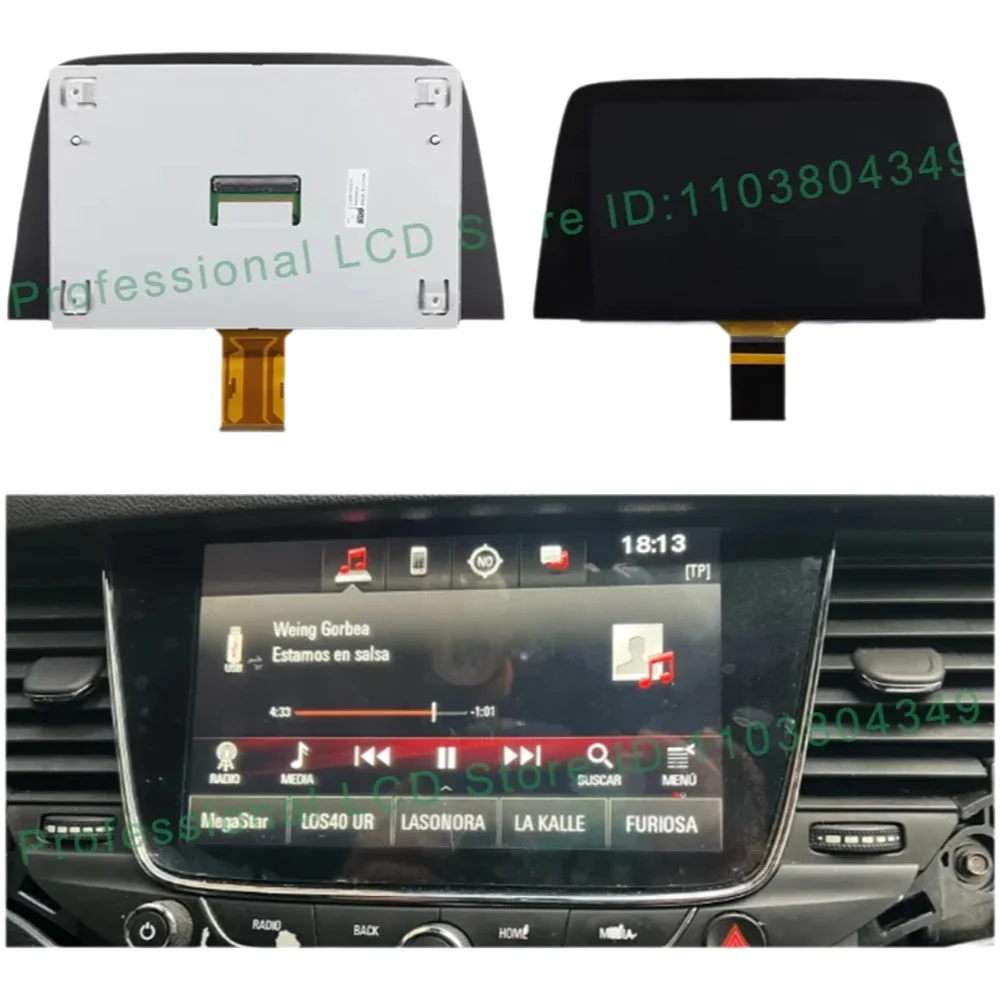 LQ080Y5DZ10 LQ080Y5DZ06 09 Originele 8 Inch LCD Display Touch Screen Panel Voor OPELVauxhall Auto DVD GPS Navigatie 2015-2020 LCD - afbeelding 2