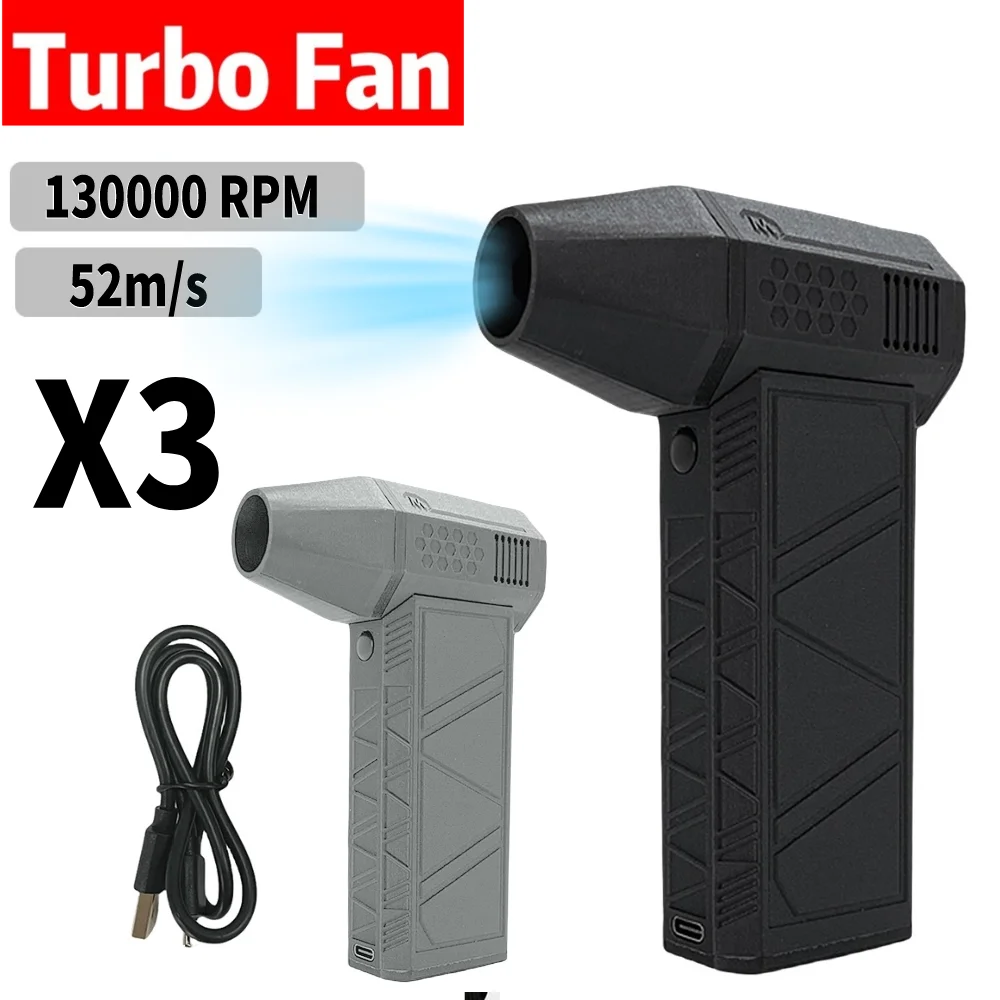 

X3 Violent Blower Mini Turbo Jet Fan Portable Handheld Brushless Motor 130,000 RPM Wind Speed 52m/s industrial Air Dust Blower