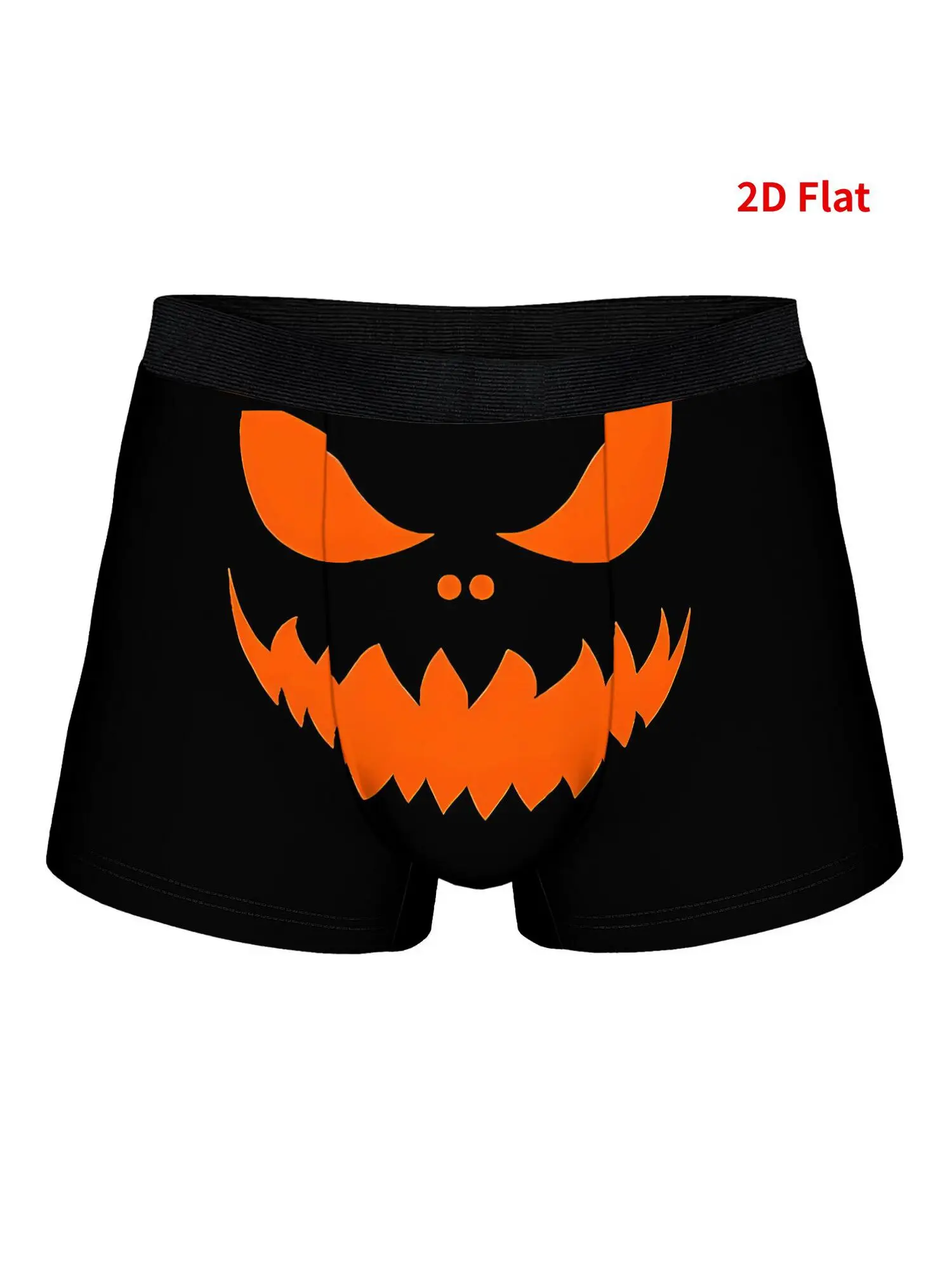 Halloween Pumpkin Face Pattern 2D Print Design Men'S Underwear Fashion Everyday Use