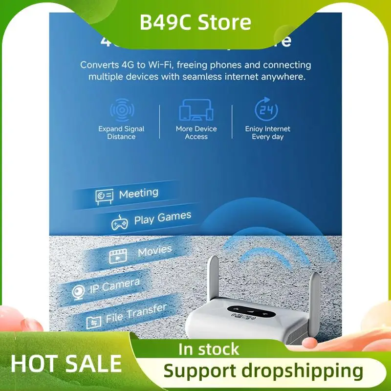 

B49C Wifi6 Router Cpe Router Wireless Compatible With Non-Contract 5G SIM Cards US-Plug