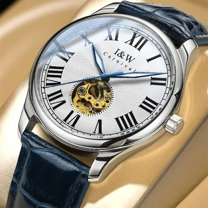 Carnival Brand Luxury Watches for Men Fashion Waterproof Man Sapphire Skeleton Automatic Mechanical Wristwatch 2025 Montre Homme
