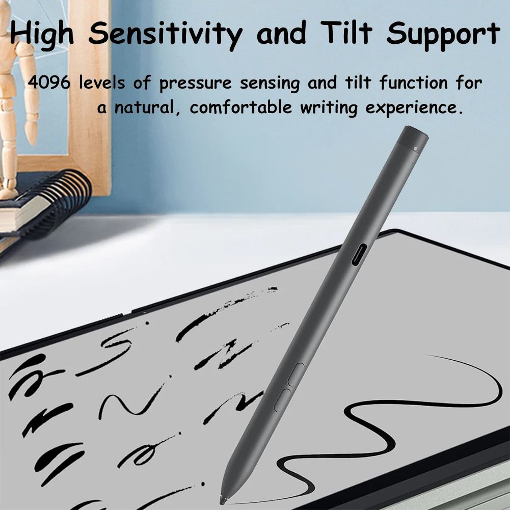 PN7522W Rechargeable Active Pen Laptop Pen Tilt Recognition Stylus Pen for Dell XPS 13 9315 2-in-1 for Dell Latitude 5310 2 in 1