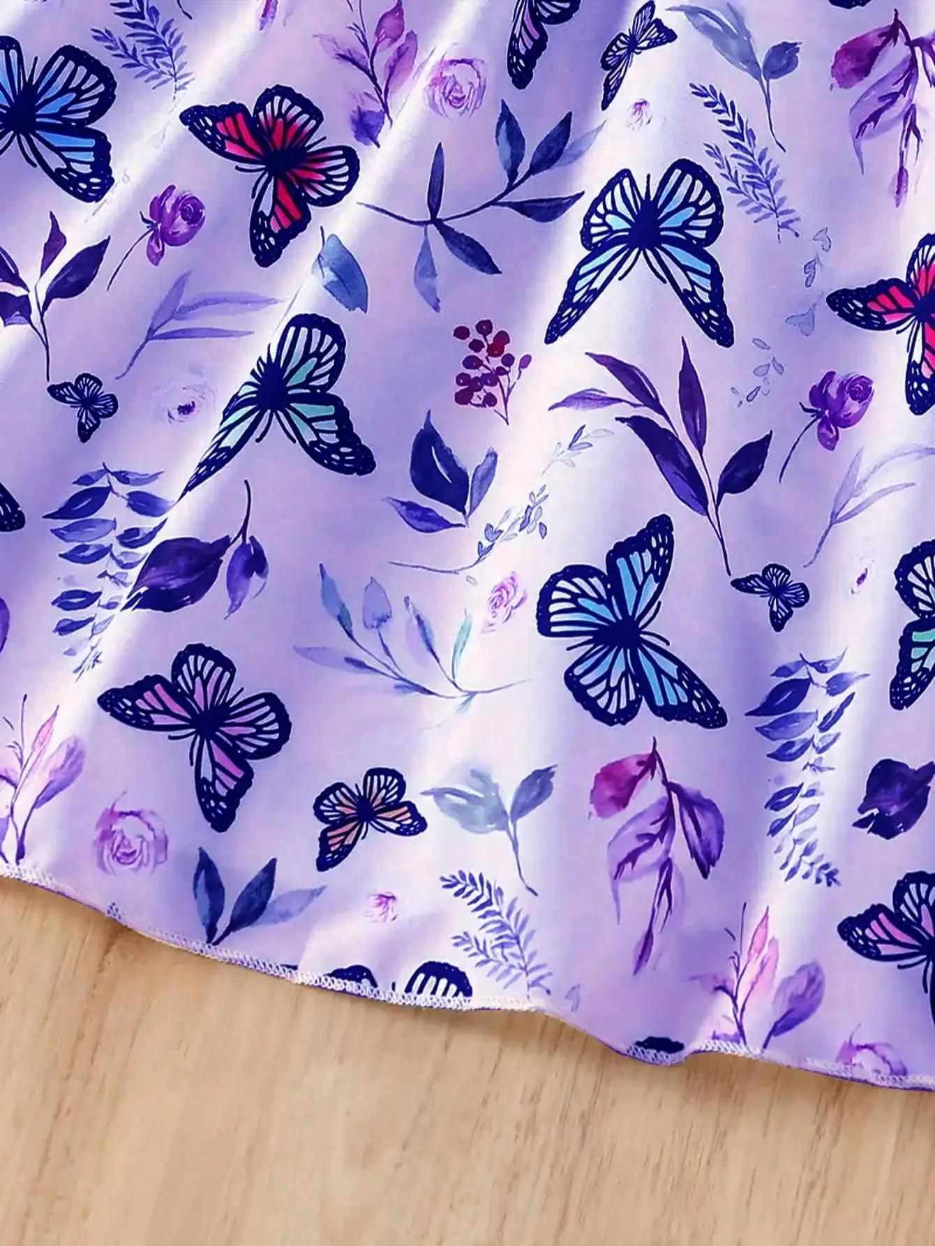 2026 Lässiges und elegantes Mädchenkleid mit Schmetterlingsdruck, ärmellos – V-Ausschnitt, lang, perfekte Wahl für den Sommer – Detail 15