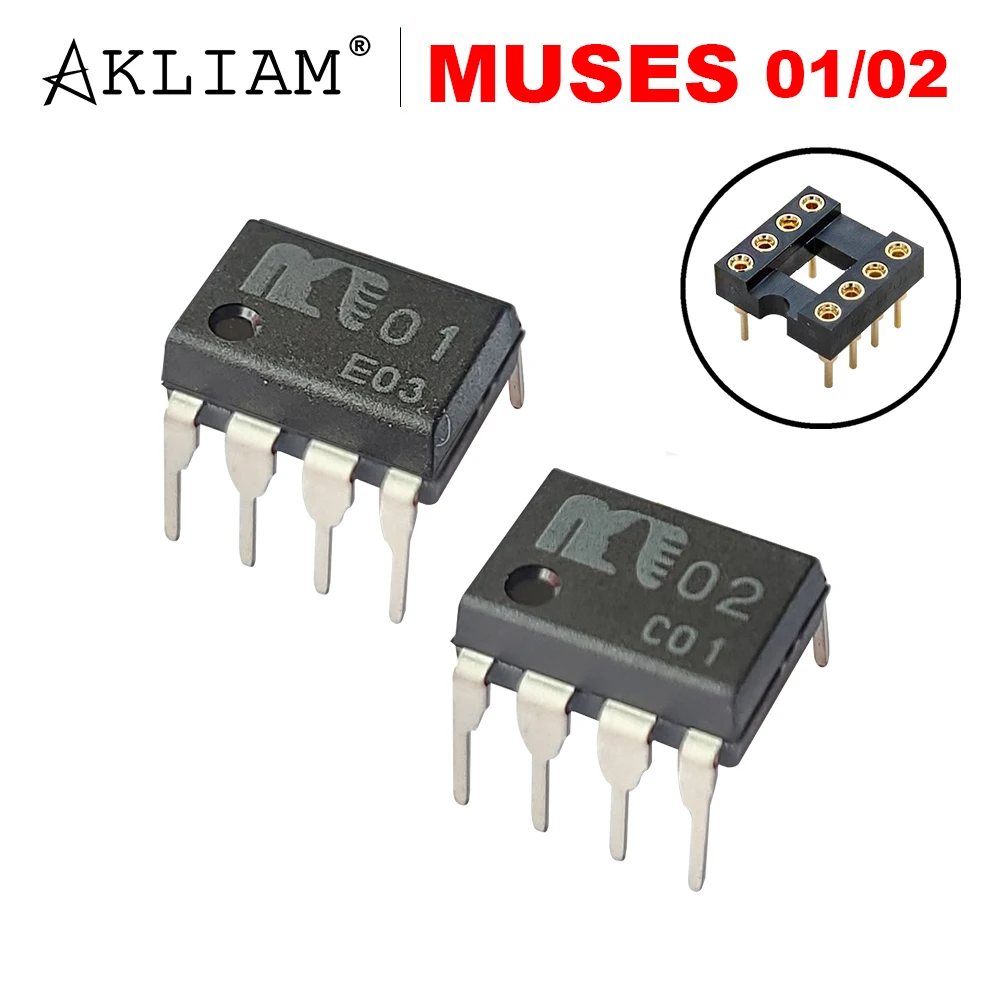 AkLIAM &  JRC Original MUSES02 MUSES 02 Muses01 Op Amp High Fidelity Sound Quality Operational Amplifier