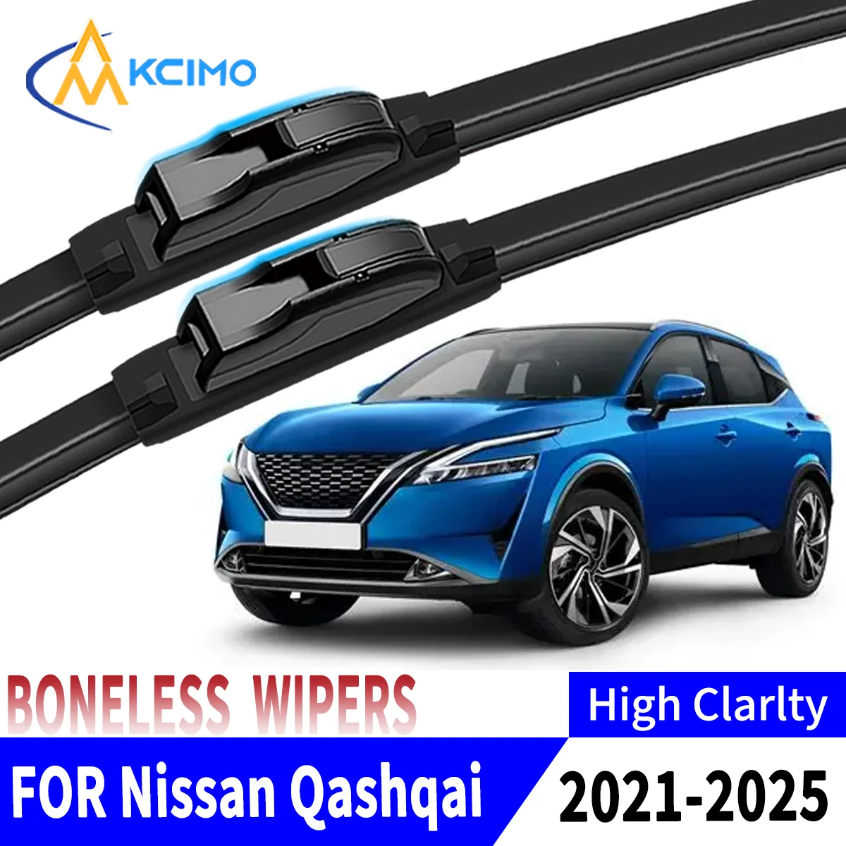 

Front Windshield Wiper Blades 2Pcs Premium Rubber Easy Installation Streak-Free Cleaning for Nissan Qashqai J12 2021-2025