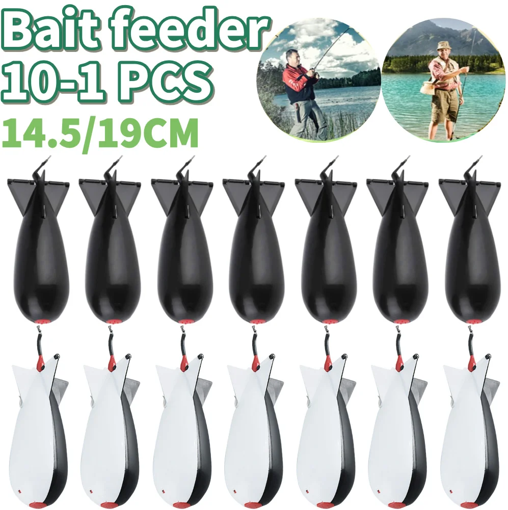 10-2 Unidades de Alimentador de Pesca de Carpa Tipo Cohete, Contenedor Flotante para Cebo y Señuelo, Herramienta de Pesca, Flotador Bomba, Soporte para Cebo y Señuelo, Accesorios de Pesca