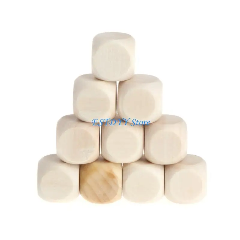 G6DE 10pcs/lot Wooden 6-Sided (10mm 12mm 14mm 16mm 18mm) - Detail 1