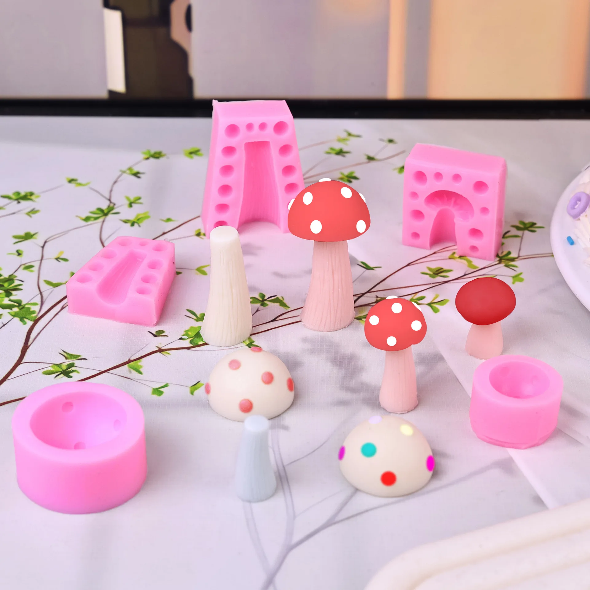 

New 3d Mushroom Molds Silicone Cartoon Pastoral Simulation Mushroom Series Collection Cake Baking Chocolate Resin Molds
