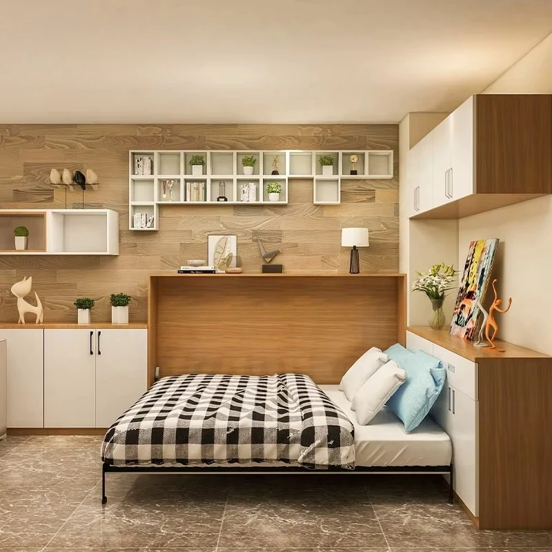 

European Modern Space Saving Children's Bedroom Furniture Murphy Sheets Size Horizontal Tilt