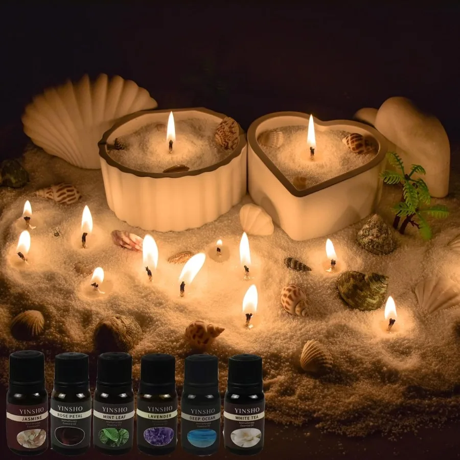 

Набор для изготовления песка с жемчугом, 35 унций, набор для изготовления ароматических свечей AllinOne с 6 эфирными маслами, 2 штукатурки Conta