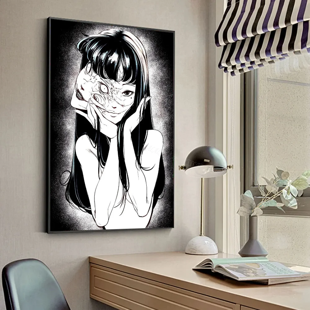 1pc Junji Ito Horror Anime Poster HD Posters Home Room Bar Cafe Decor Art Wall Painting Picture