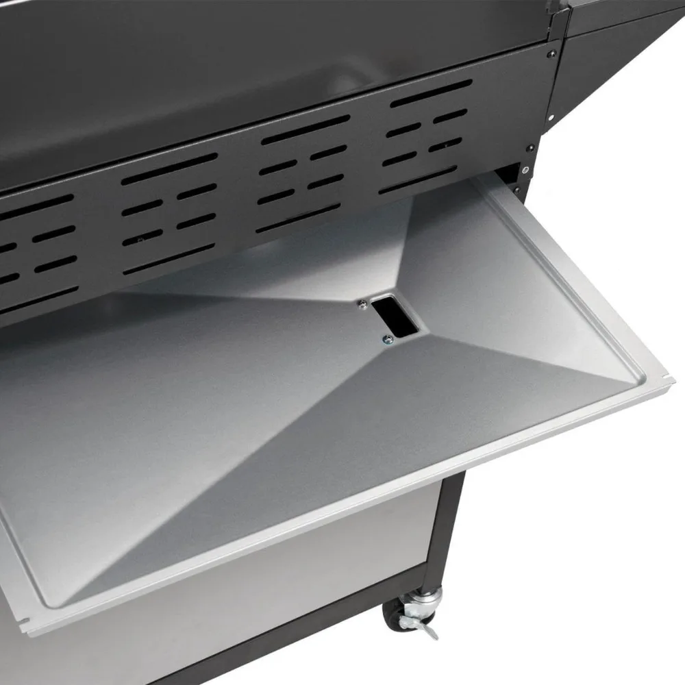 53000 BTU Gas Grill & Enameled Cast Iron Grates, 4 Main & Side Burner Propane Patio Garden, Custom view 6