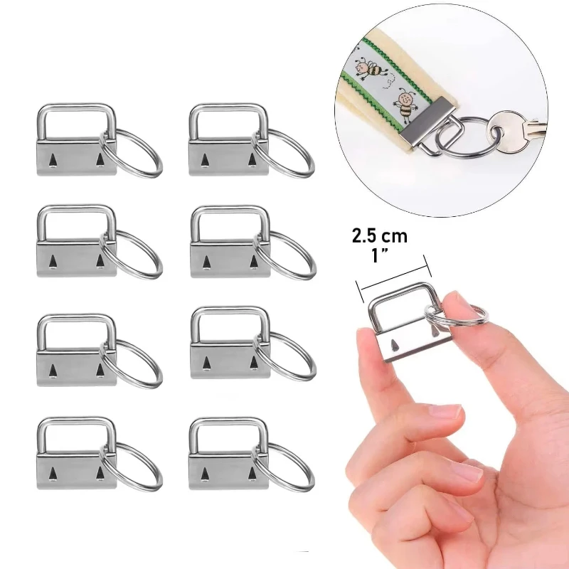 10/20/40 Pcs Keychain Tail Clip Set Decorative Keychain DIY hardware Keychain Pendant Making Accessories