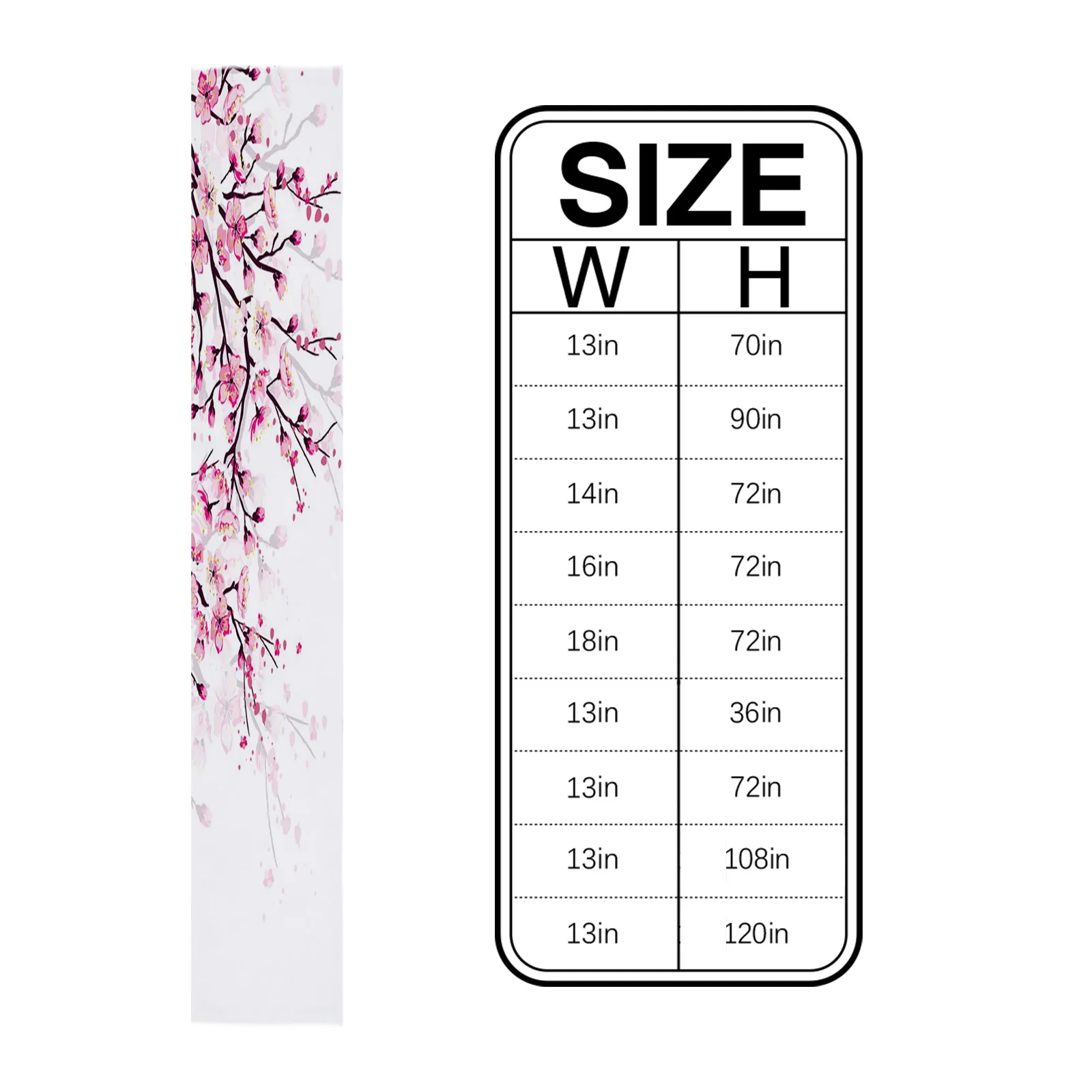 Cherry Blossom Plum Branch Pink Flower White Table Runner Wedding Dining Table Cover Cloth Placemat Napkin Home Kitchen Decor