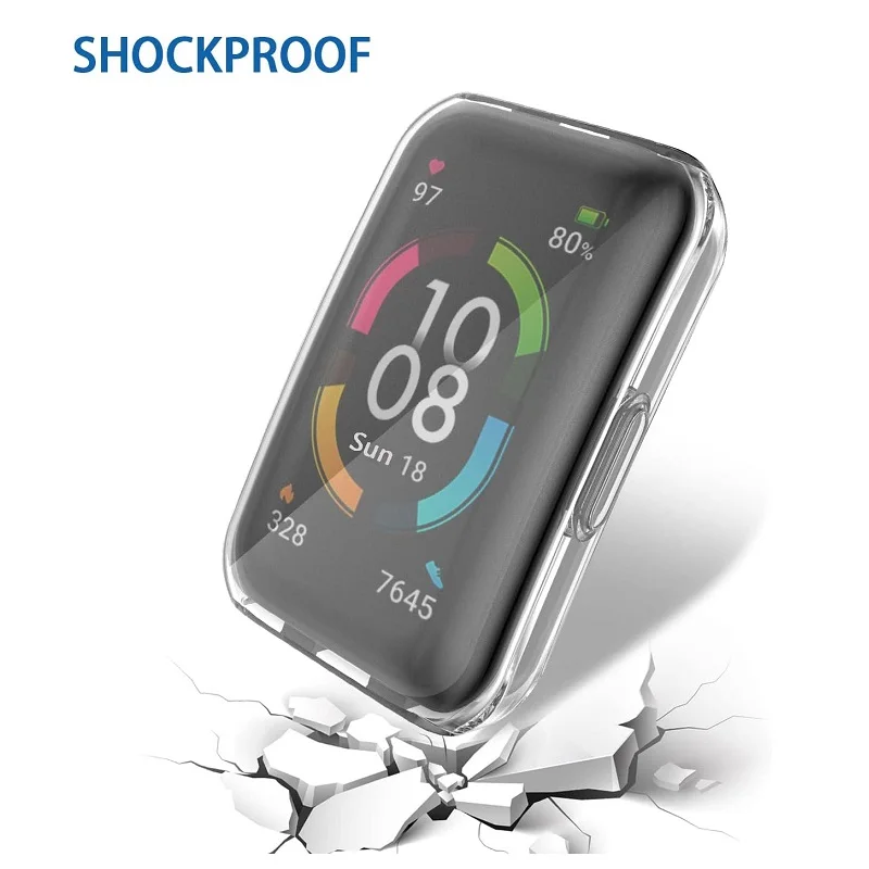 Capa protetora de relógio inteligente TPU macio, Capa protetora de tela cheia, Huawei Honor Band 8 Smartwatch, Proteção total, 10pcs