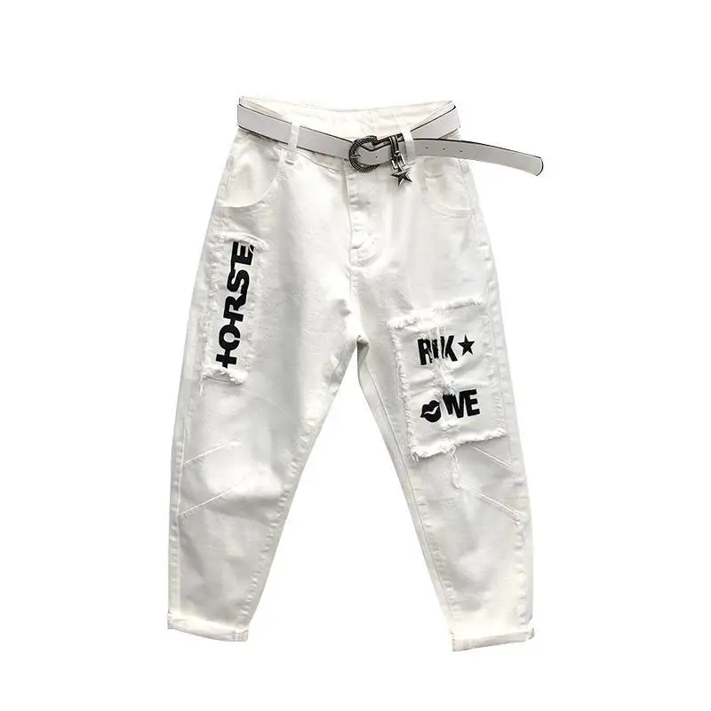 2023 Spring and Autumn Men's Loose Solid Color Letter Patch Embroidered Pattern Casual Fashion Elegant Commuter Casual Pants