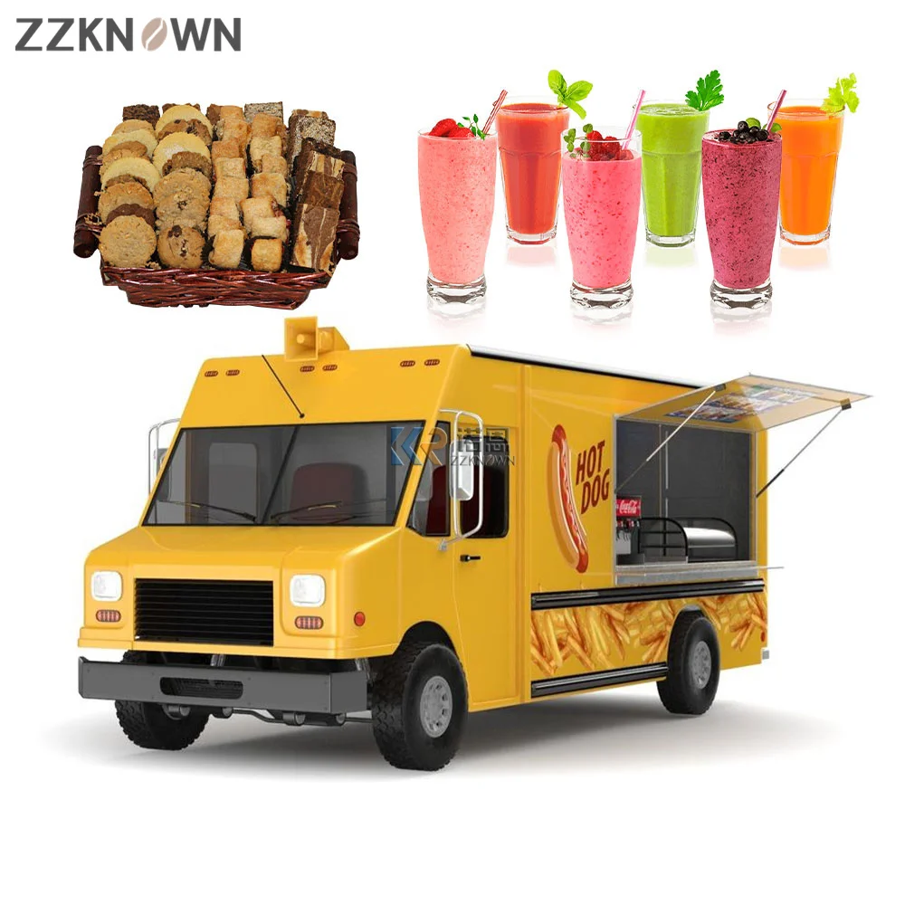 Big Remolque Food Truck Cater Bakery Pizza Coffee Juice Bar Street Food Kiosk Catering Trailer Electric Van Beer Ice Cream Cart