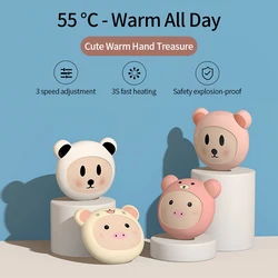 800mAh Hand Warmers Long Lasting Charging Warmers Shoulders Legs Warmer Cute Animal Design Quick Heating Pocket Winter Heating