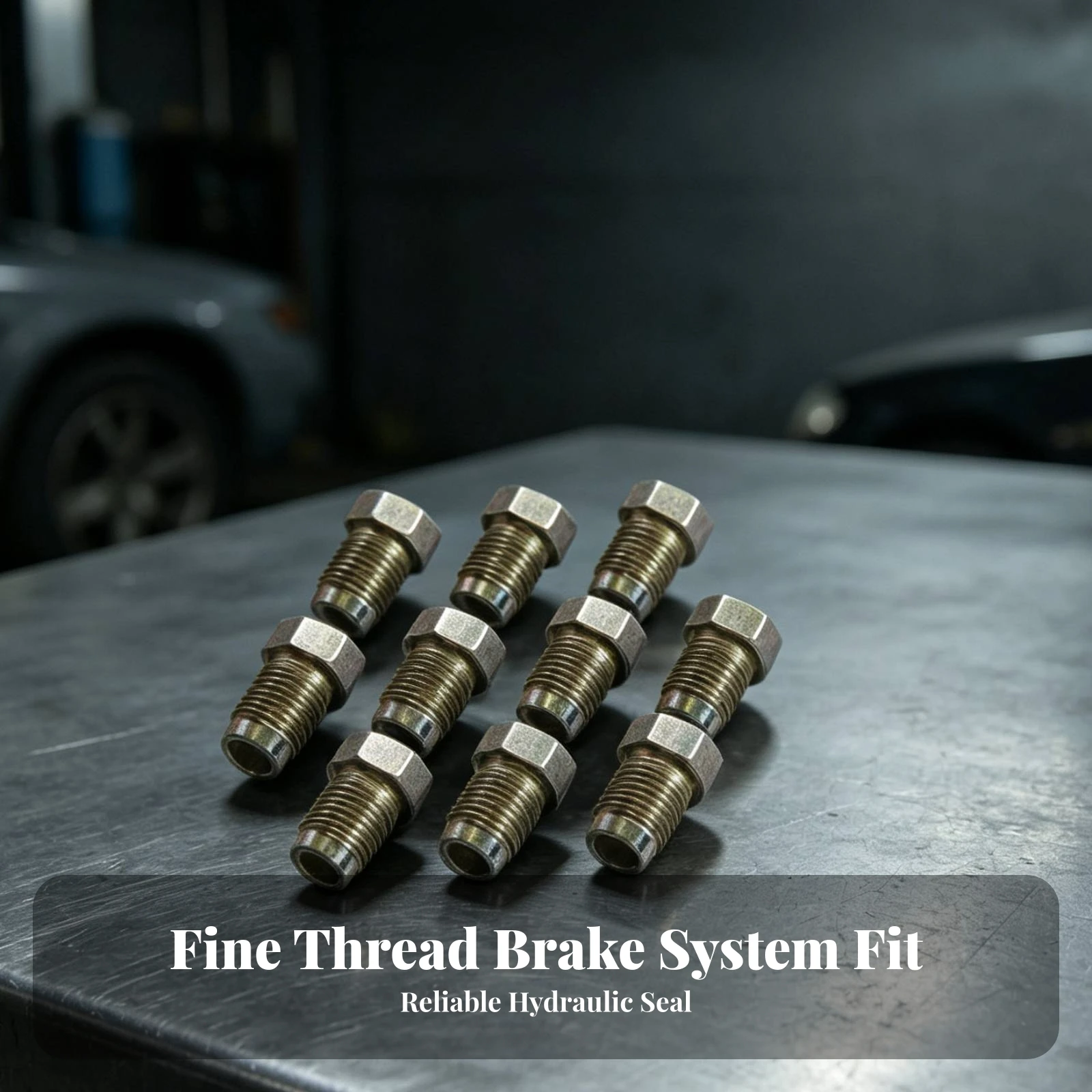 10 Pieces Brake Pipe Screw Fitting Leak-Proof Inverted Flare Nut Brake Line Nut Hex Head Threaded Connector Tough for Mechanics