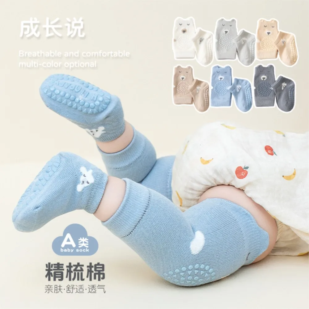 Baby kneepad suit spring new A-class baby learning to climb anti-fall toddler crawling artifact children's floor socks