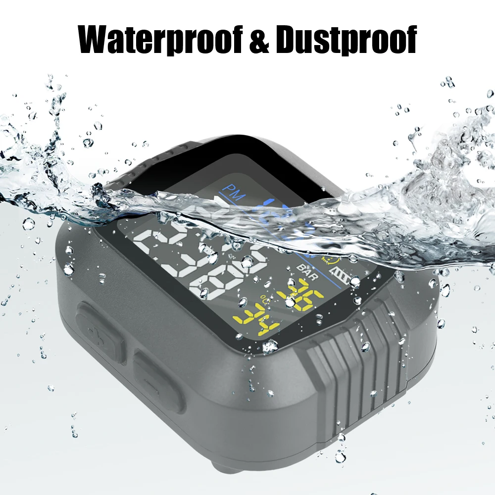 Motorcycle Tire Pressure Monitoring System, Tyre Tester Alarme, Teste Digital, LCD colorido, TPMS, 2 Sensores, Moto Acessórios