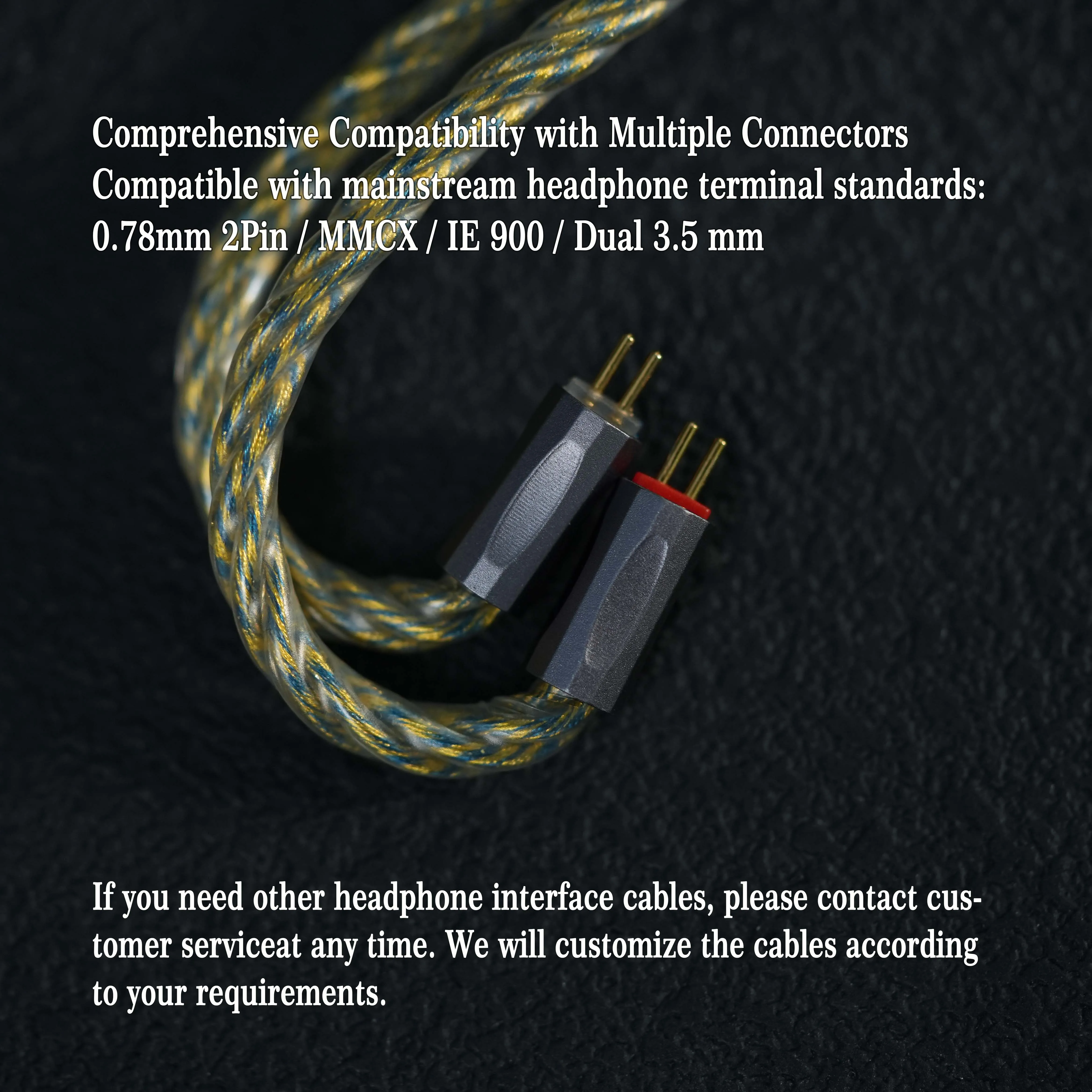 TRKAPLST- 32 HIFI In-Ear IEM-Kabel mit 2,5 mm/3,5 mm/4,4 mm symmetrischem Anschluss auf 0,78 PIN/MMCX/Dual 3,5 mm für FiiO MoonDrop – Detail 10