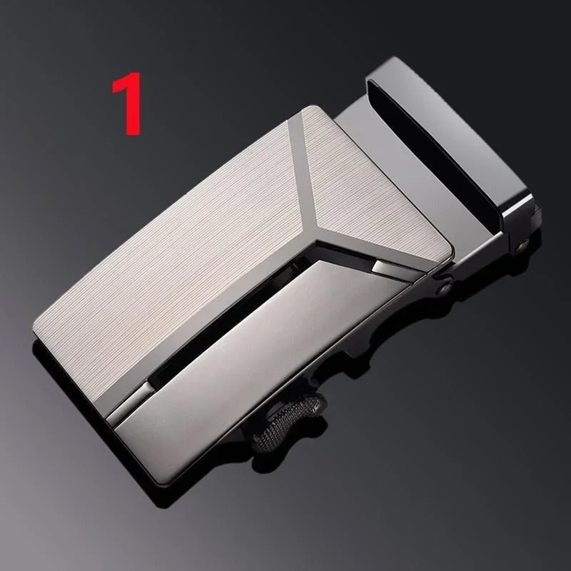 

Мужской кожаный ремень с автоматической пряжкой, сменная металлическая пряжка из сплава, головка для классических брюк, деловой повседневный пояс, аксессуары