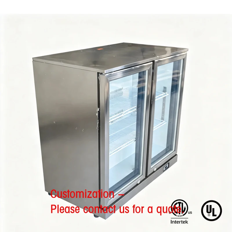 

custom.Certified 2-Door Single-Temperature Beverage Cooler Bar Chiller with Automatic Defrost 2-8 Stainless Steel Coolin