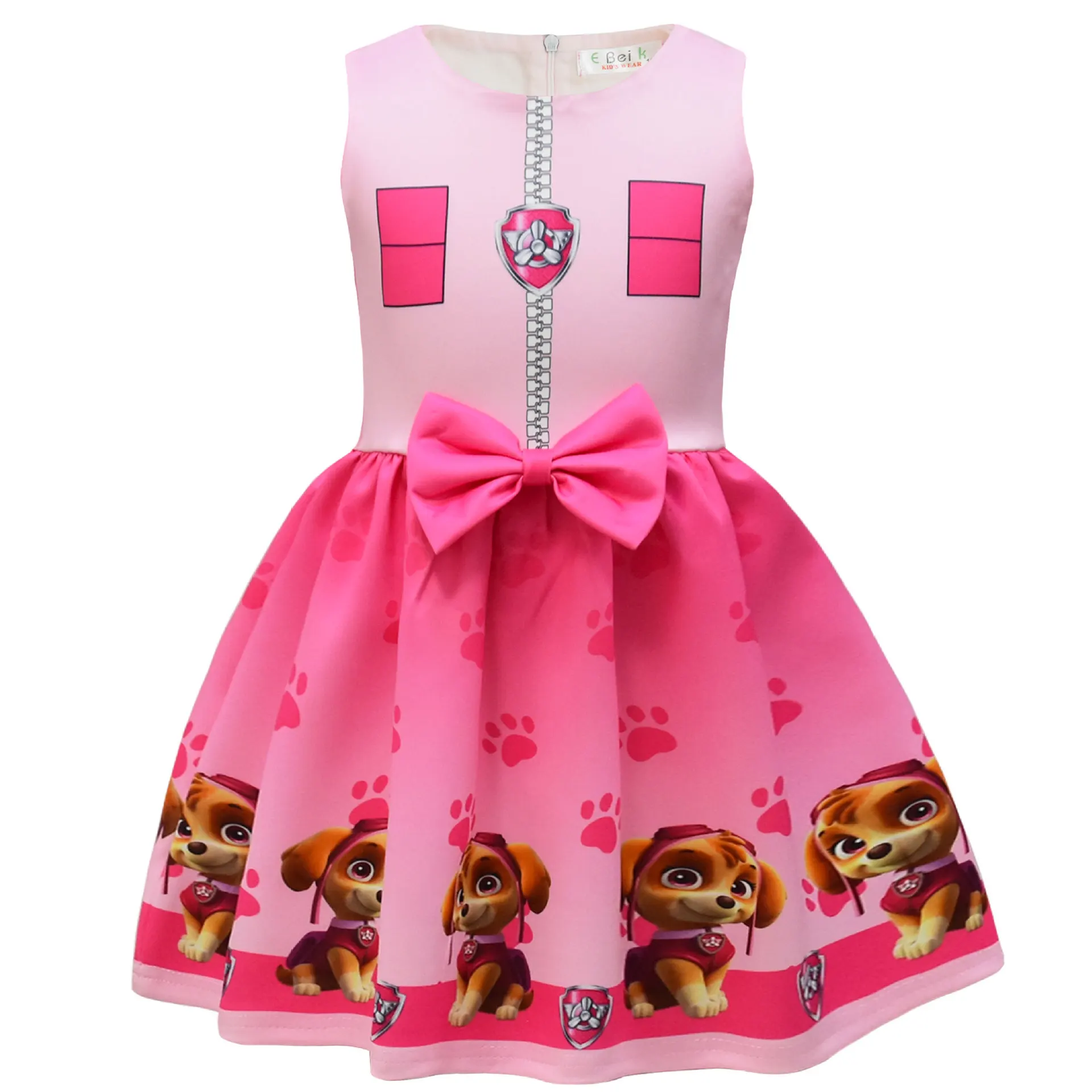 Kids Dresses for Girls Patrol Dog Halloween Cosplay Costumes Mascot Chase Dog Children Carnival Party Role Play Clothes for Girl