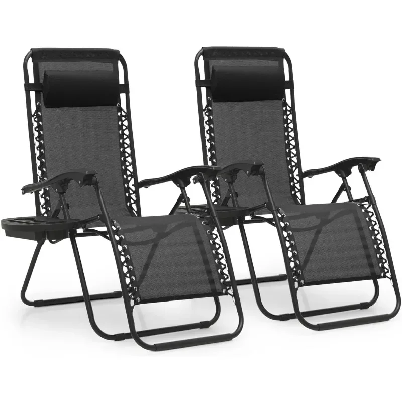 

Zero Gravity Chairs Set of 2 Outdoor Folding Patio Lounge Chairs